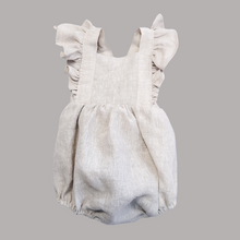 Load image into Gallery viewer, Linen Flutter Sleeve Romper